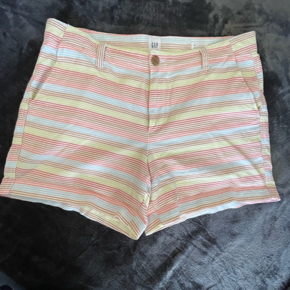 GAP shorts, size 10, colorful stripes
